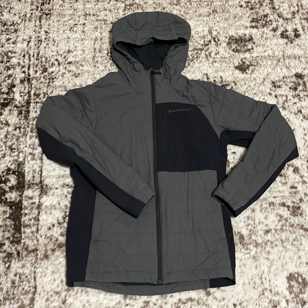 Black Diamond Men’s Aspect Wool Hoody - Gray/Blk - Med